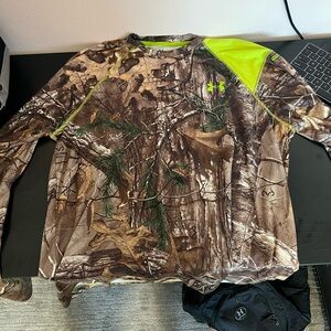 Under Armour Camo Long Sleeve Shirt with Neon Accents